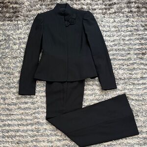 Elegant Black Women's Suit Set By Anne Klein, Size 0